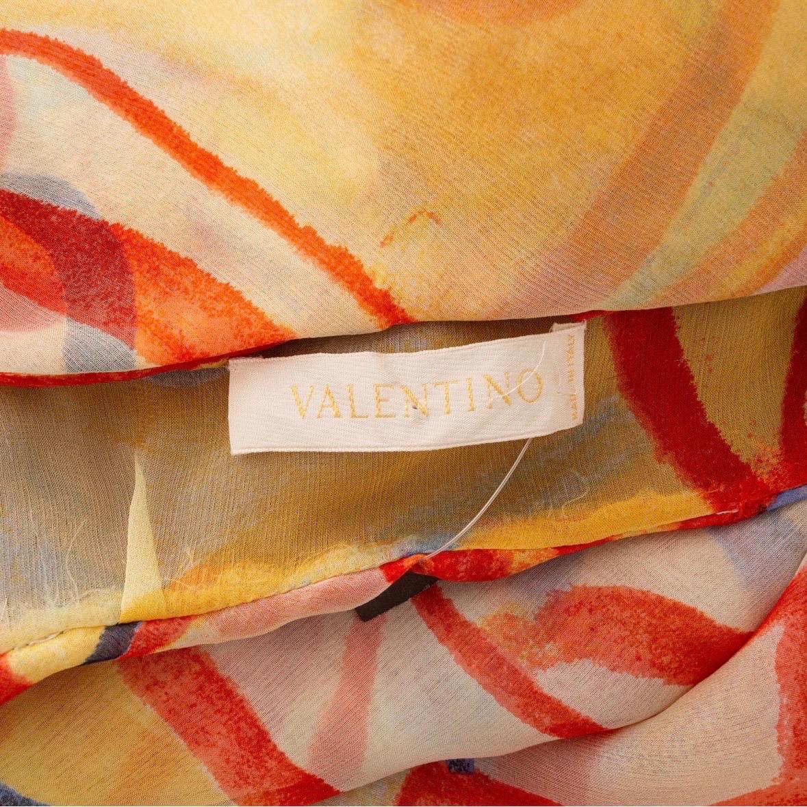 Valentino Garavani Vintage Silk Abstract-Print Strapless Mini Dress (2000s) For Sale 2