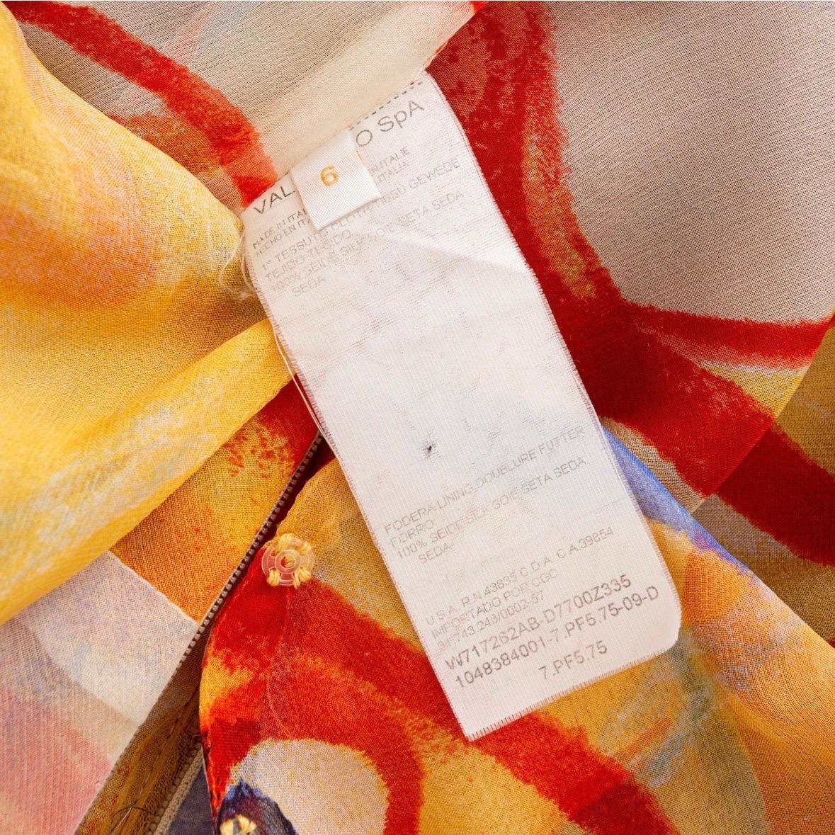 Valentino Garavani Vintage Silk Abstract-Print Strapless Mini Dress (2000s) For Sale 3