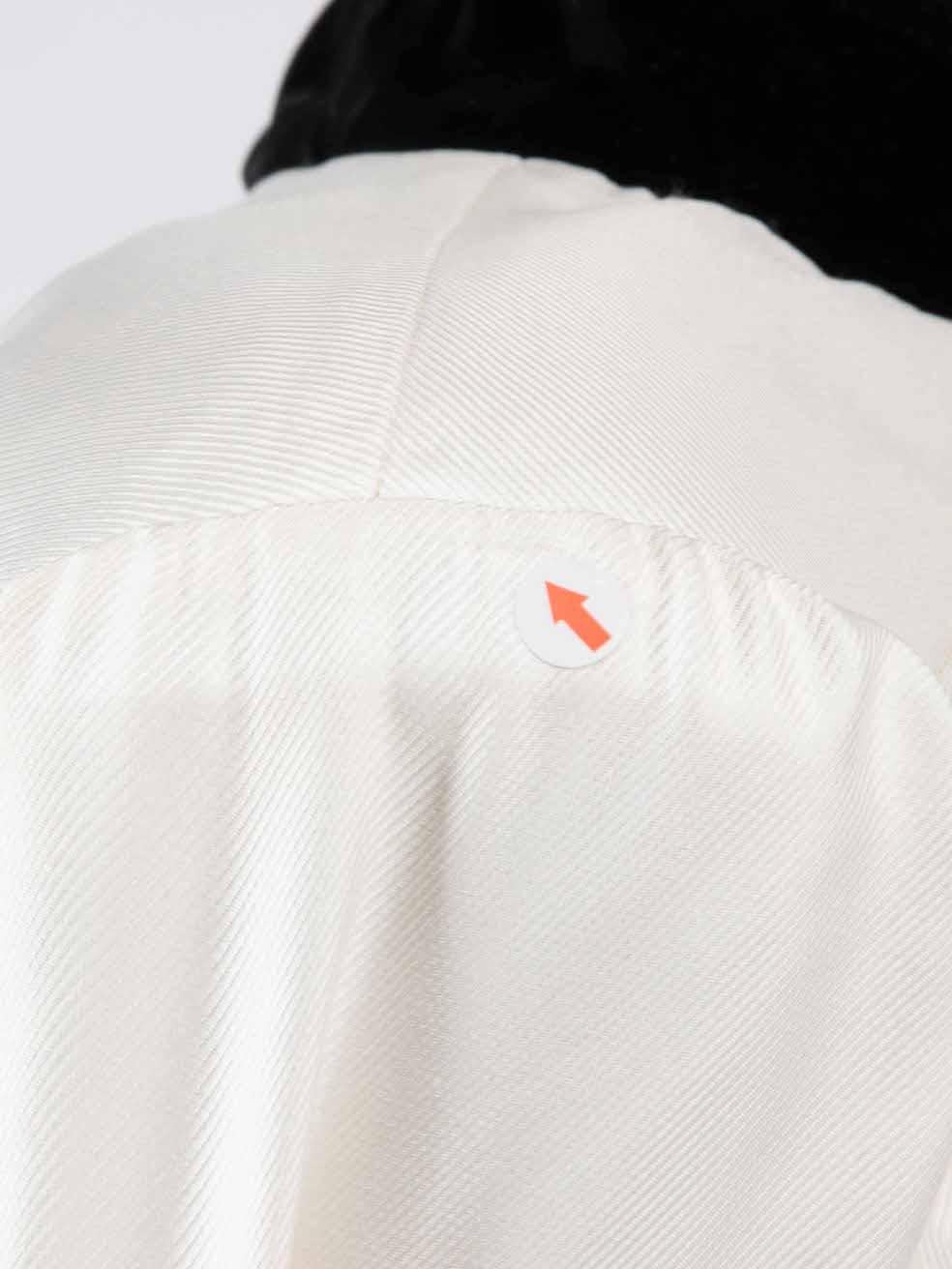 Valentino Garavani Vintage White Patch Pocket Blouse Size M For Sale 4