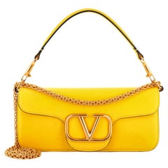 Valentino Garavani VLogo Loco Flap Shoulder Bag Leather Medium