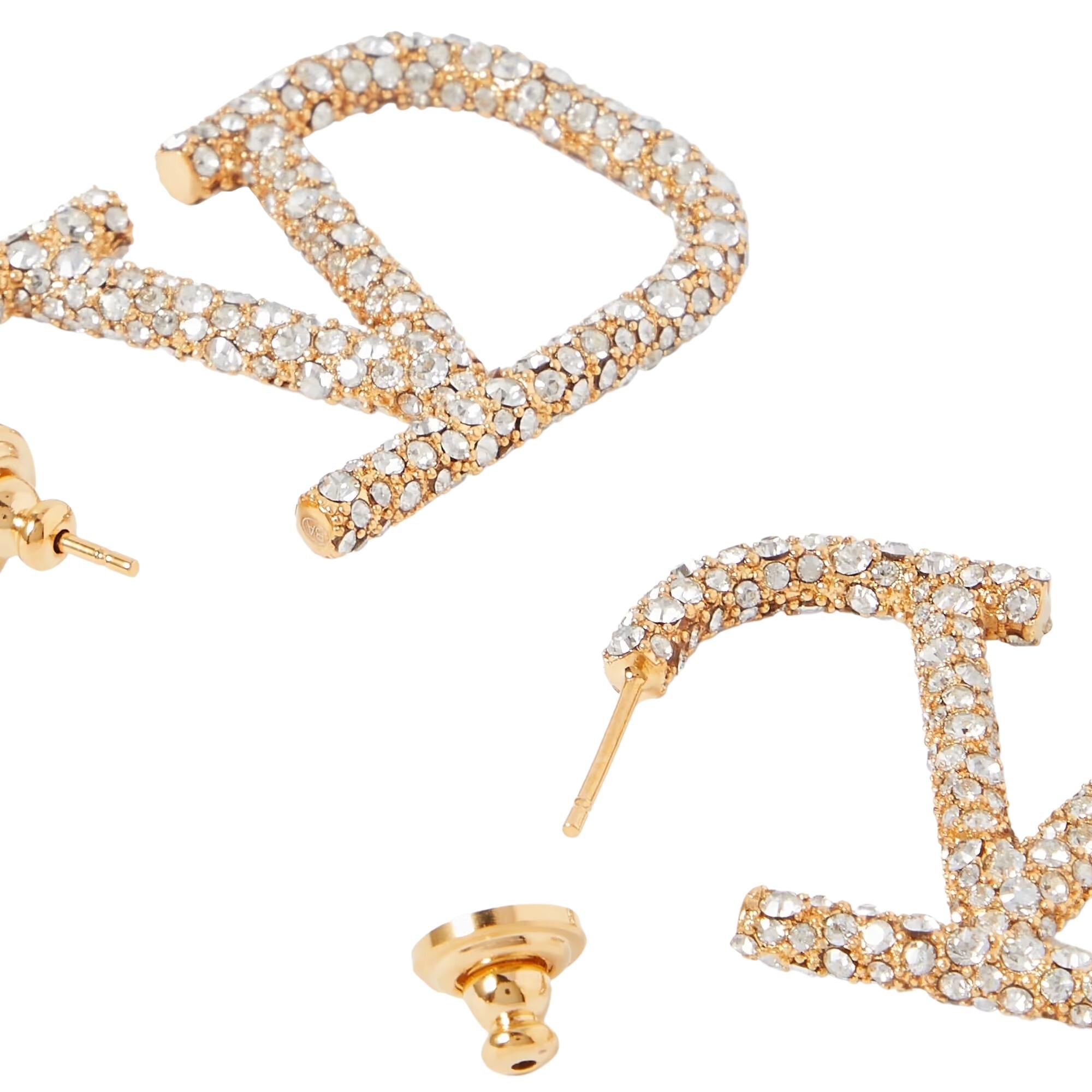 valentino crystal earrings