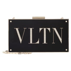 Valentino Garavani VLTN Crystal and Acrylic Clutch 