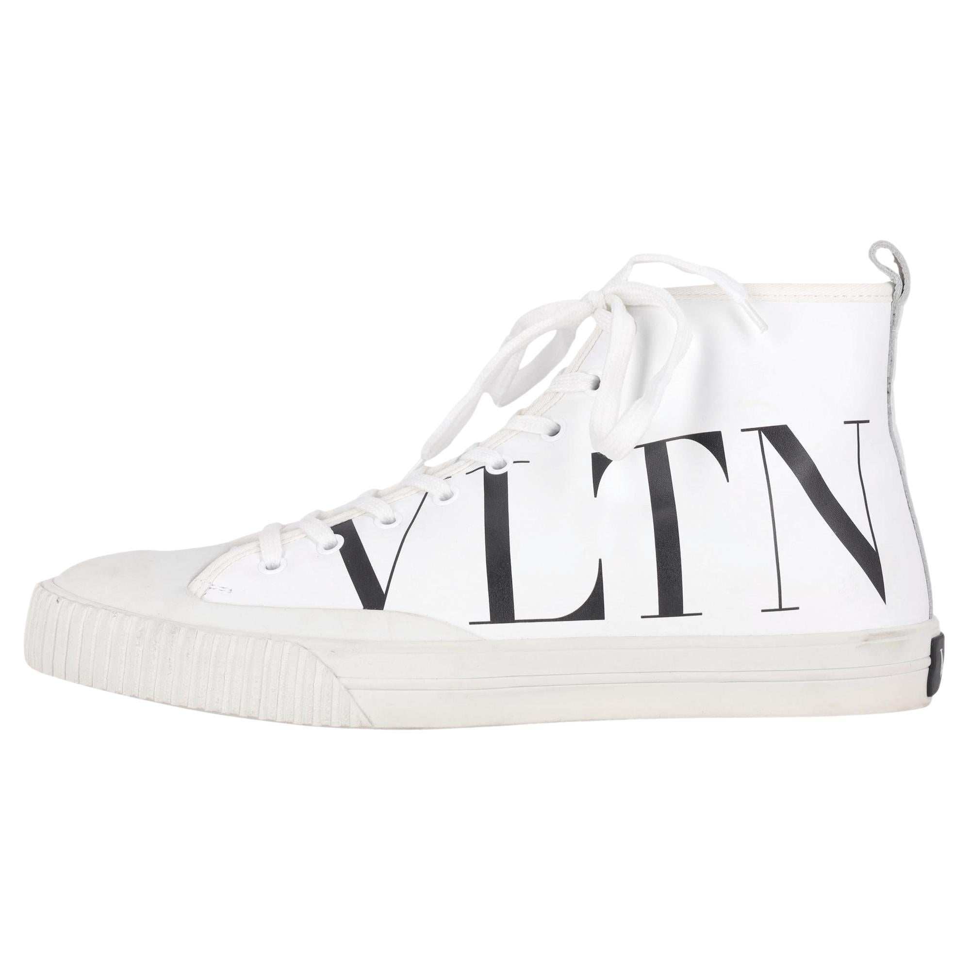Valentino Garavani VLTN Logo High-Top Leather Sneakers