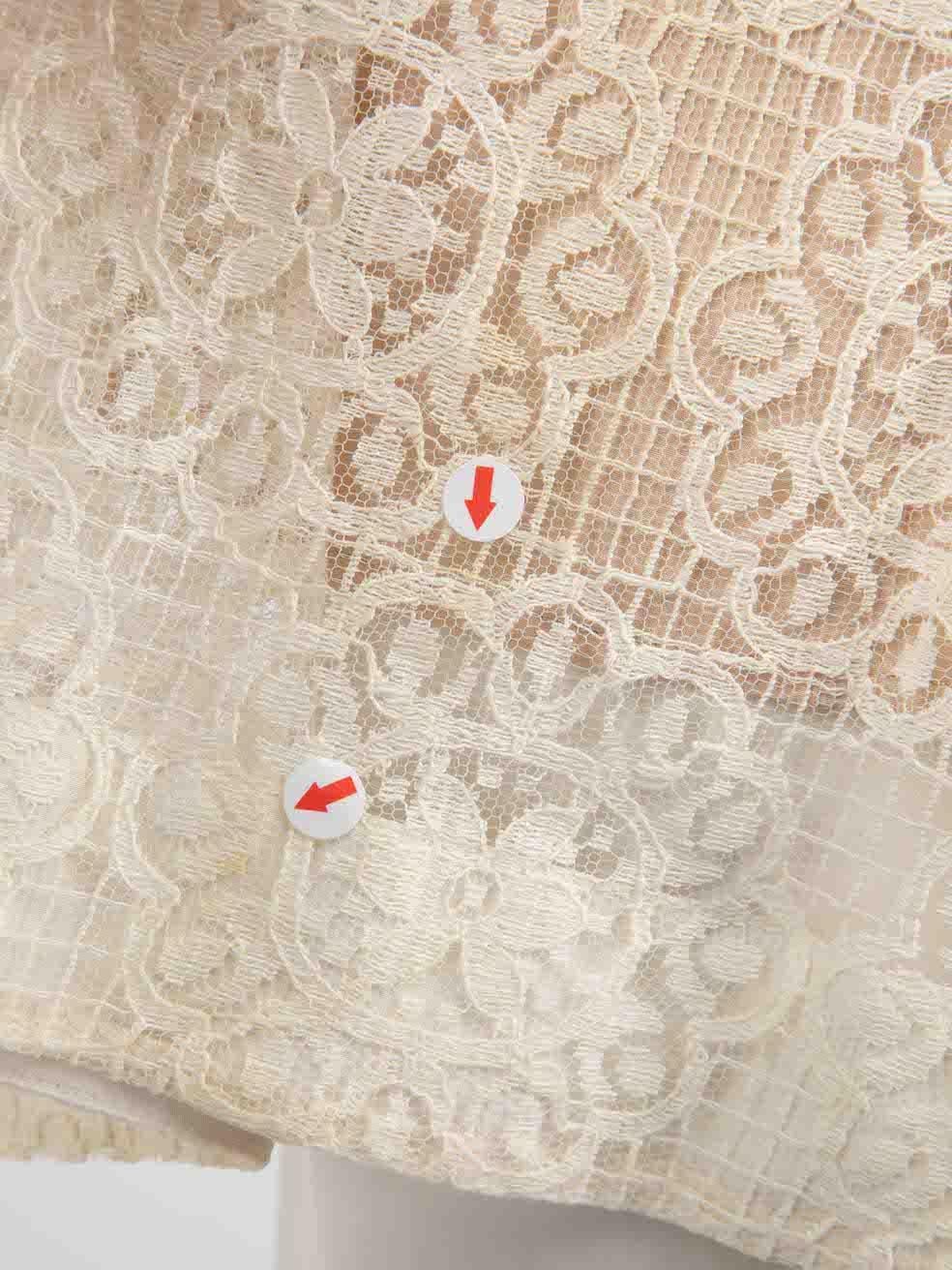 Valentino Garavani White Lace Mini Skirt Size S 1