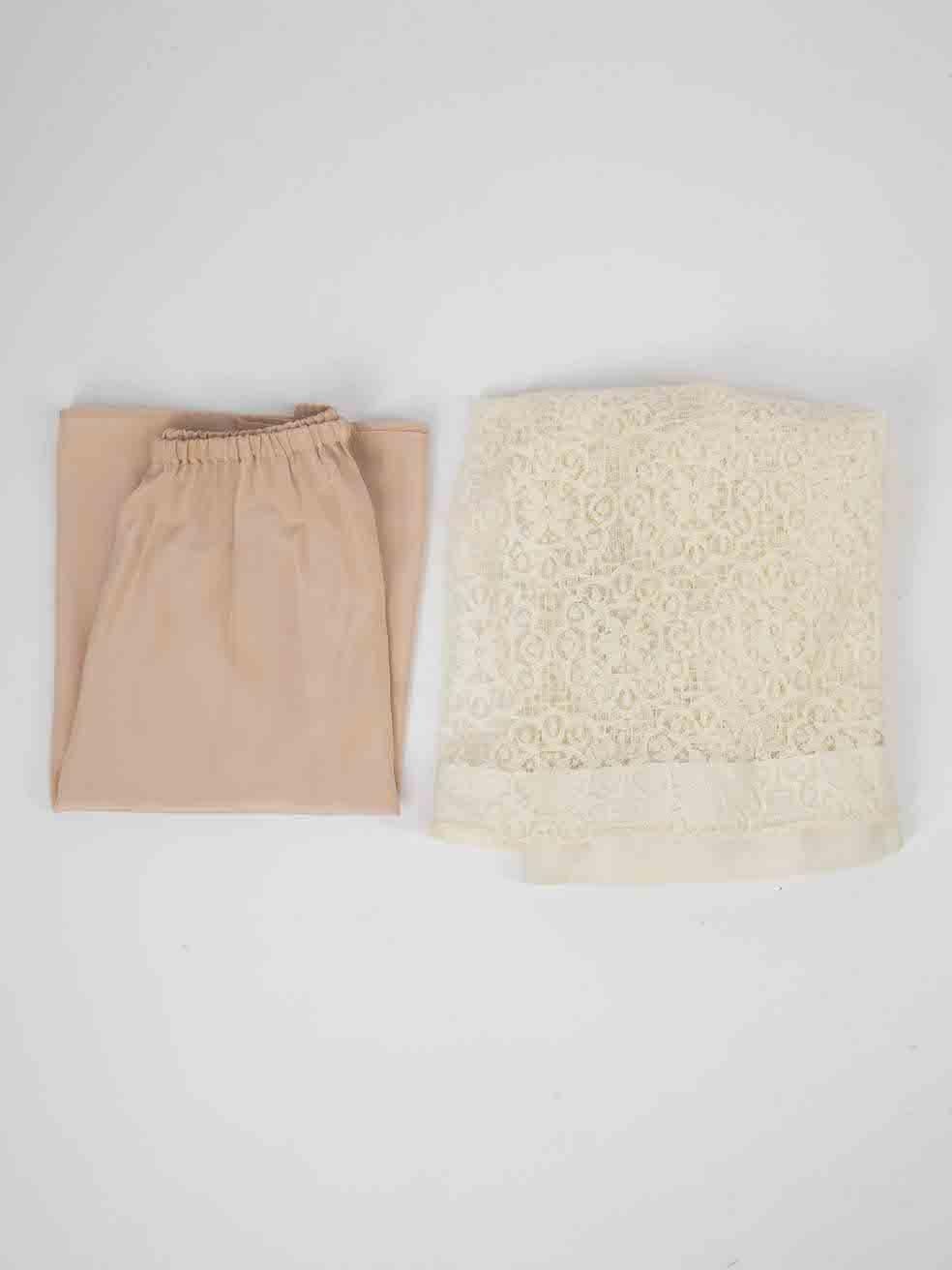 Valentino Garavani White Lace Mini Skirt Size S 3
