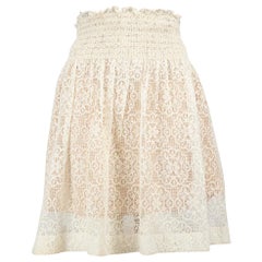 Valentino Garavani White Mini Skirt Taglia S.S.