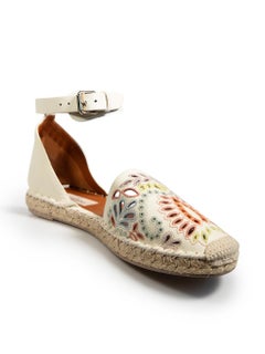 Valentino Garavani Espadrilles aus weißem Leder, Größe IT 39