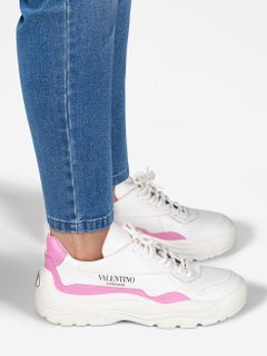 Valentino Garavani White Leather Gumboy Trainers Size IT 41