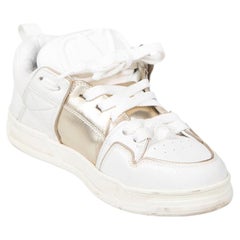 Valentino Garavani White Leather Open Skate Trainers Size IT 38