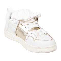 Valentino Garavani White Leather Open Skate Trainers Size IT 38