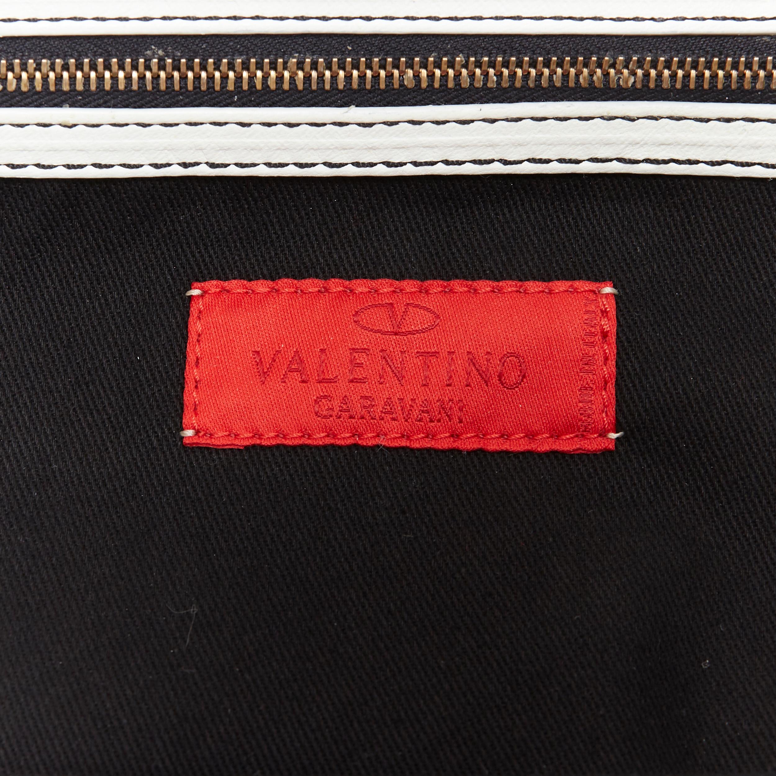 VALENTINO GARAVANI white scaled leather large box top handle large hobo bag 5