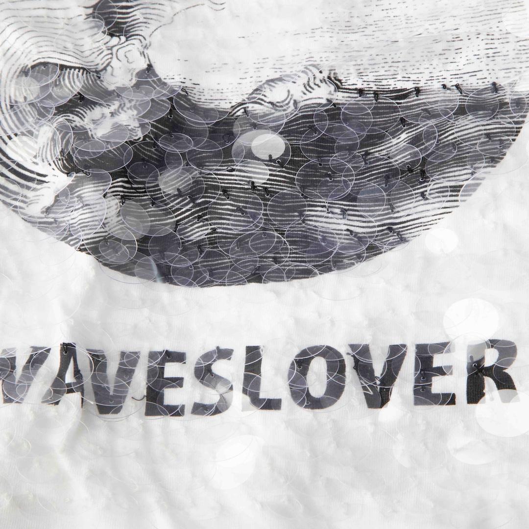 Valentino Garavani White Sequinned Graphic T-shirt Size S In Good Condition For Sale In London, GB