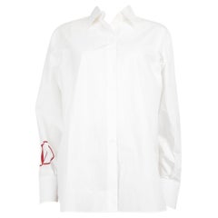 Valentino Garavani White V-Logo Shirt Size L