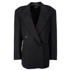 Valentino Garavani Women's Black Wool and Cashmere Blend Blazer Coat