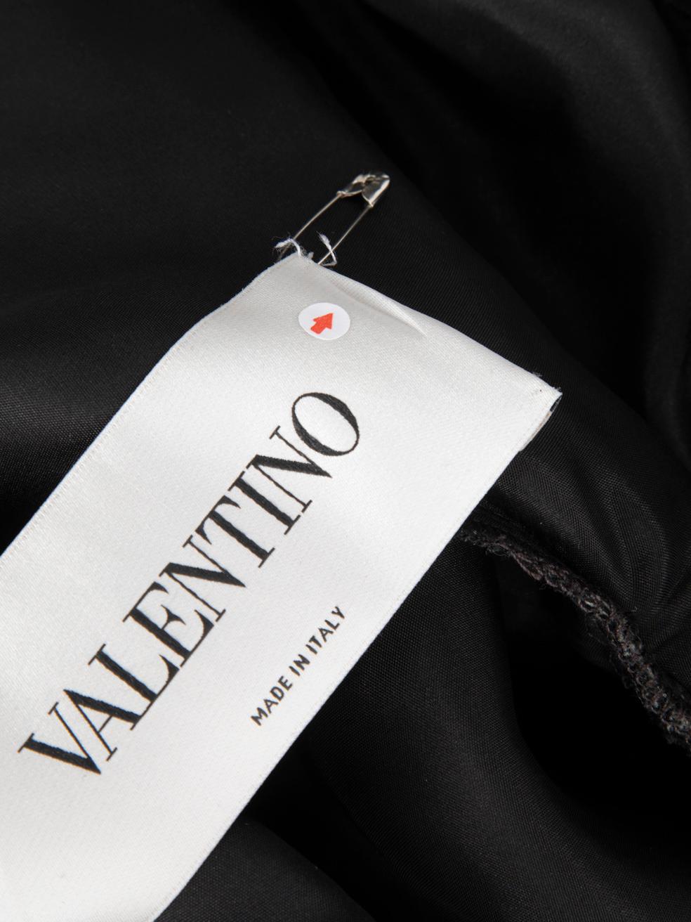 Valentino Garavani Wolle Floral Knielanges Kleid Größe S im Angebot 3
