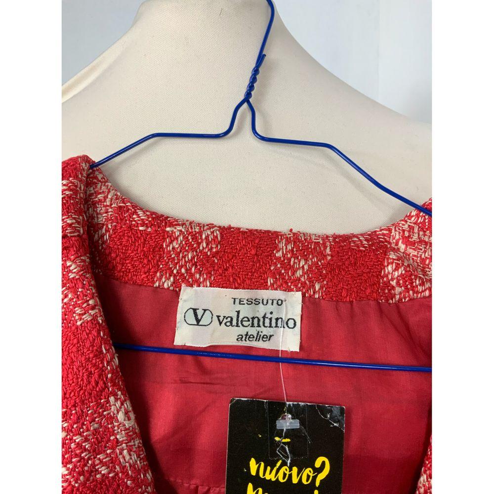 Women's Valentino Garavani Wool Skirt Suit in Red For Sale