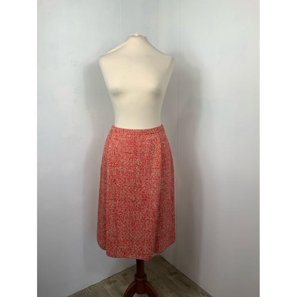 Valentino Garavani Wool Skirt Suit in Red For Sale 1