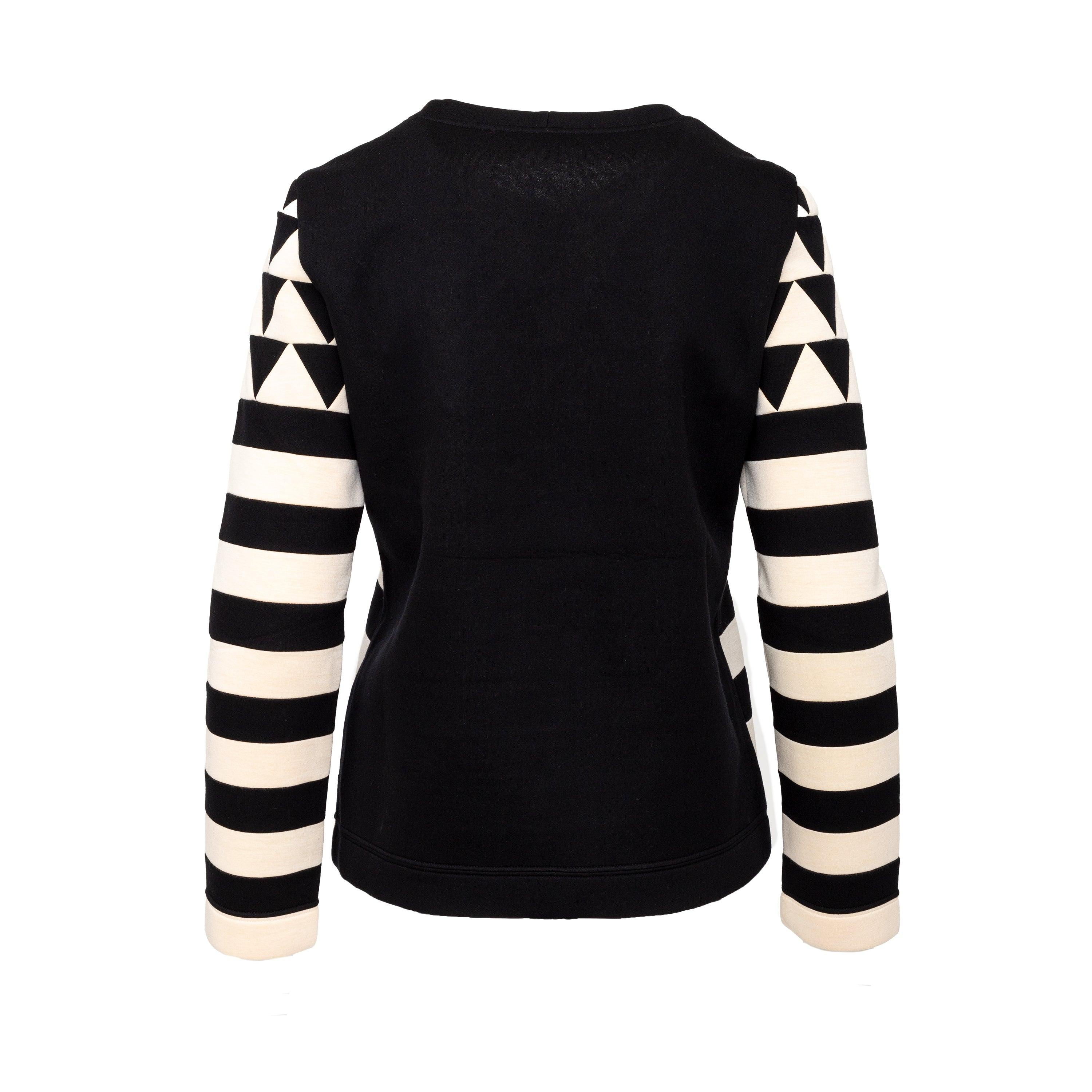 Noir Valentino - Sweat-shirt en jacquard à motifs géométriques - années 10 en vente