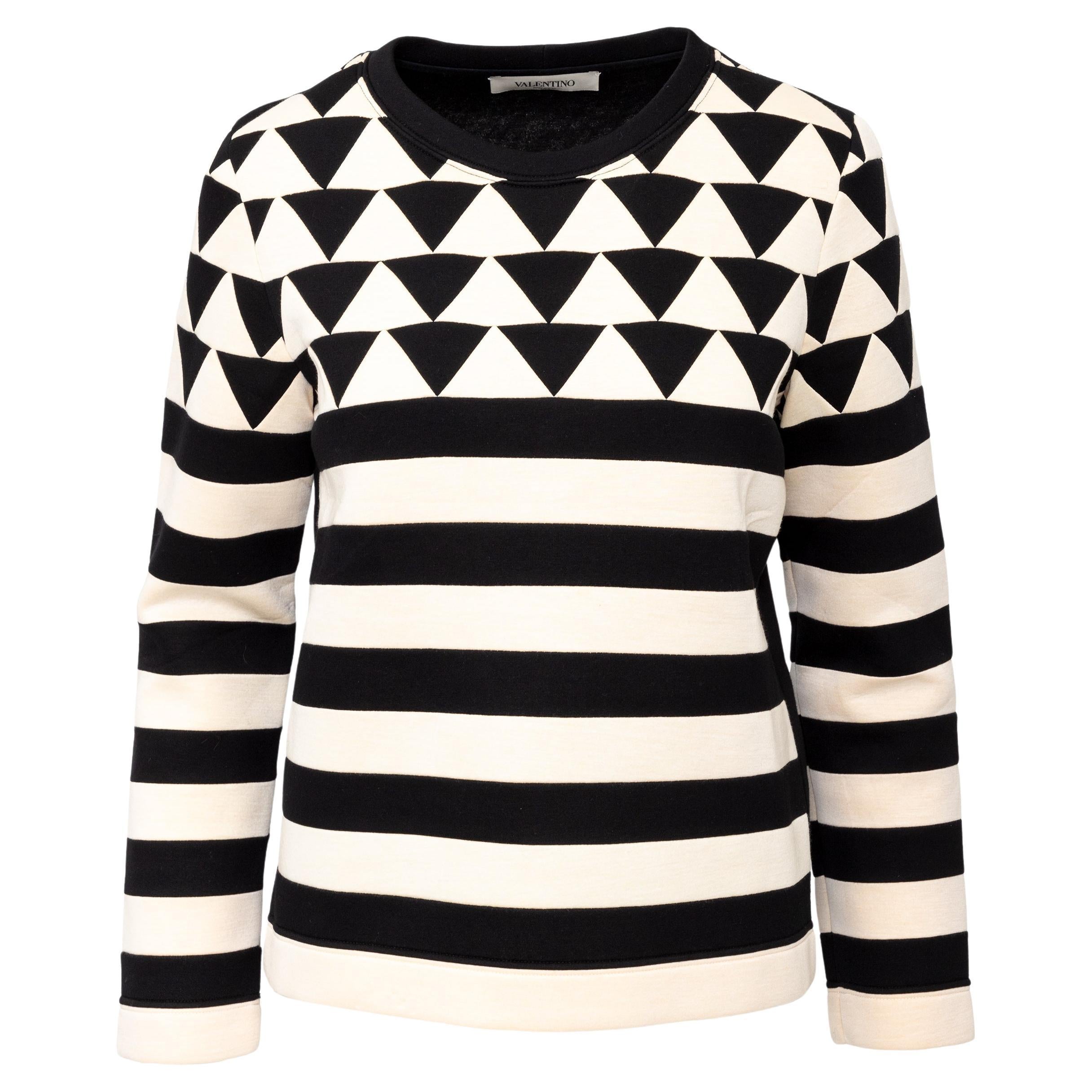Valentino Sweatshirt aus Jacquard mit geometrischem Muster - '10er