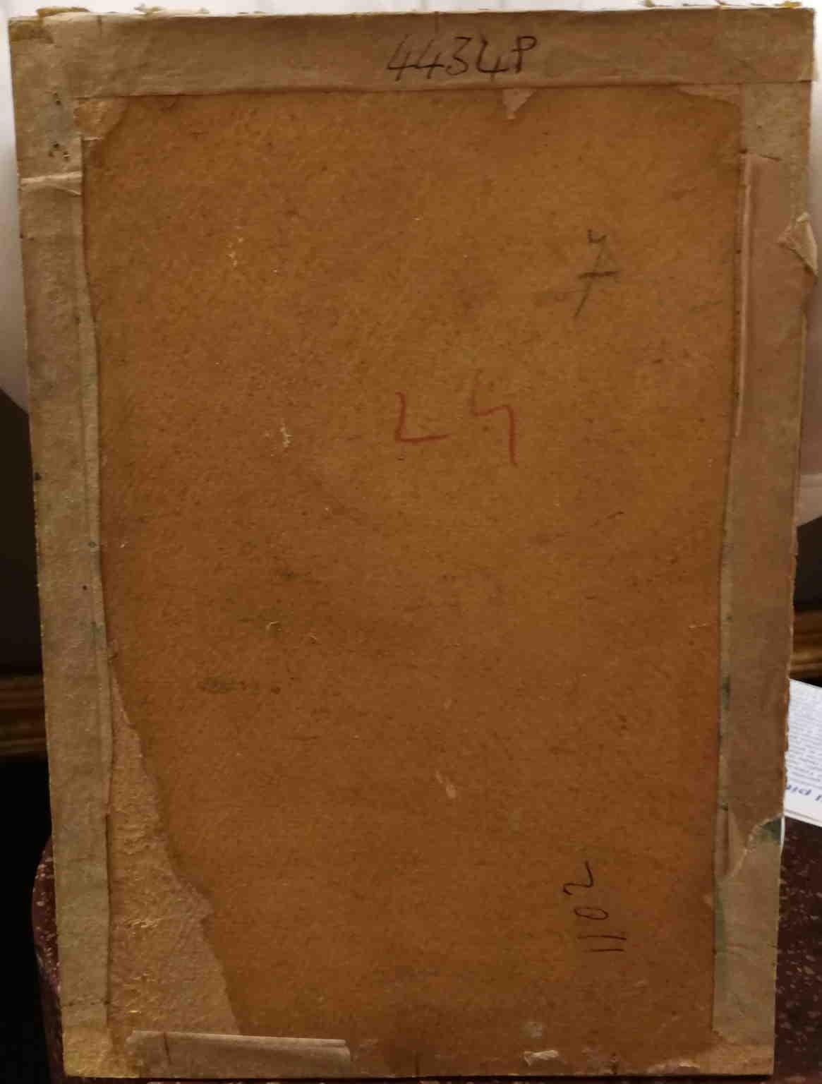 Questo piccolo ritratto, olio su tavoletta 24 x 17 cm, è firmato e datato nell'angolo in alto a destra in corsivo a openna 