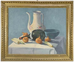 Still life -  Oil Painting by Valentino Ghiglia - Mid-20th Century