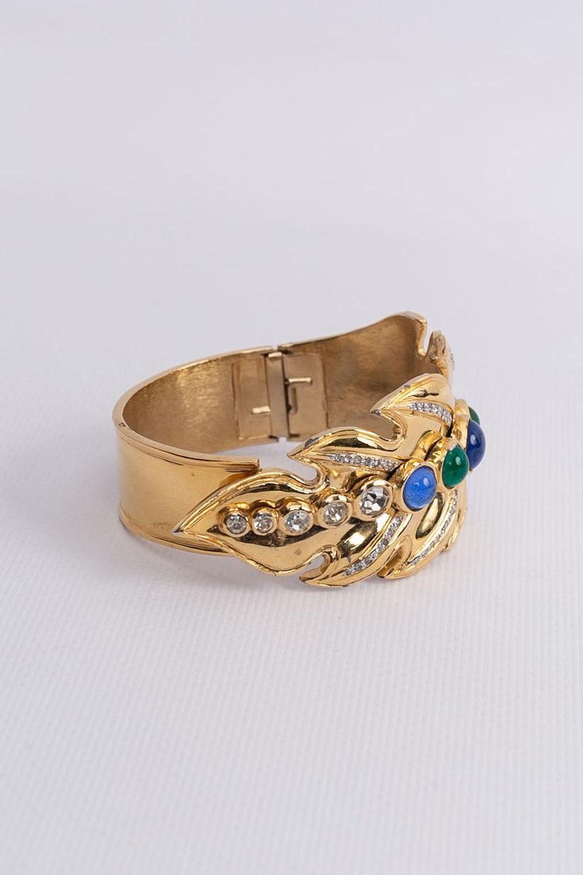 Valentino - Bracelet manchette en métal doré Pour femmes en vente