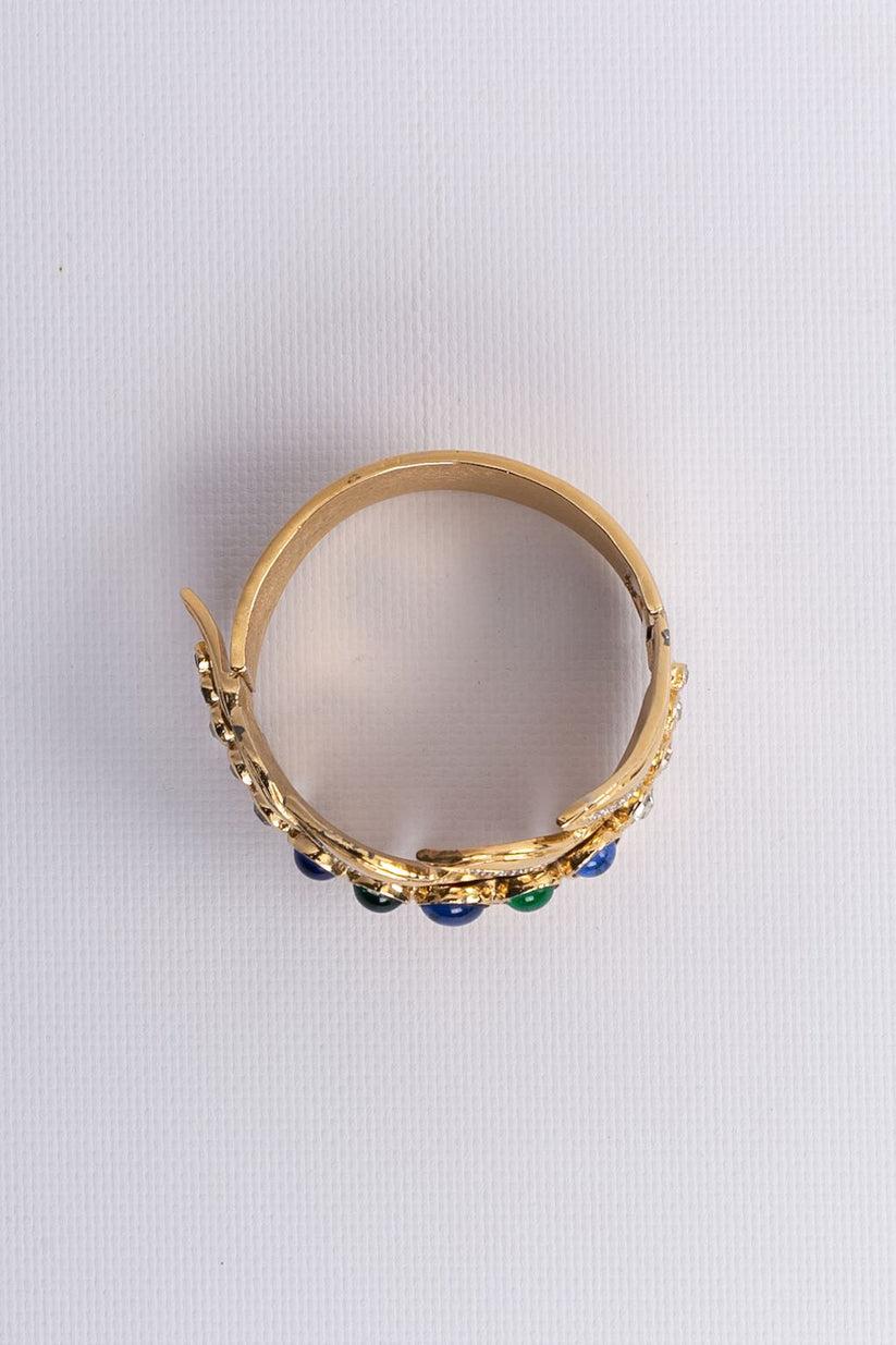 Valentino Gilted Metal Cuff Bracelet For Sale 1