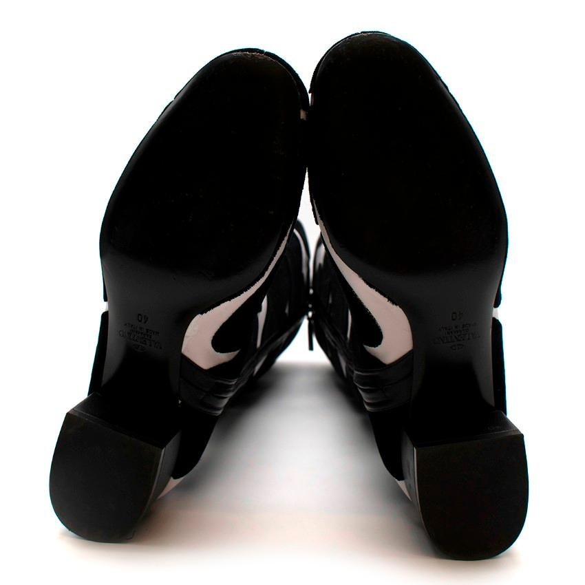 Valentino Giraffe Print Black City Safari Boots - Taglia 10 in vendita 1