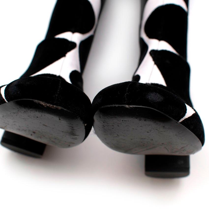 Valentino Giraffe Print Black City Safari Boots - Taglia 10 in vendita 4