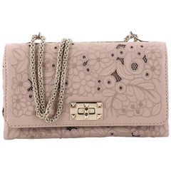 Valentino Girello Shoulder Bag Leather Lace Medium