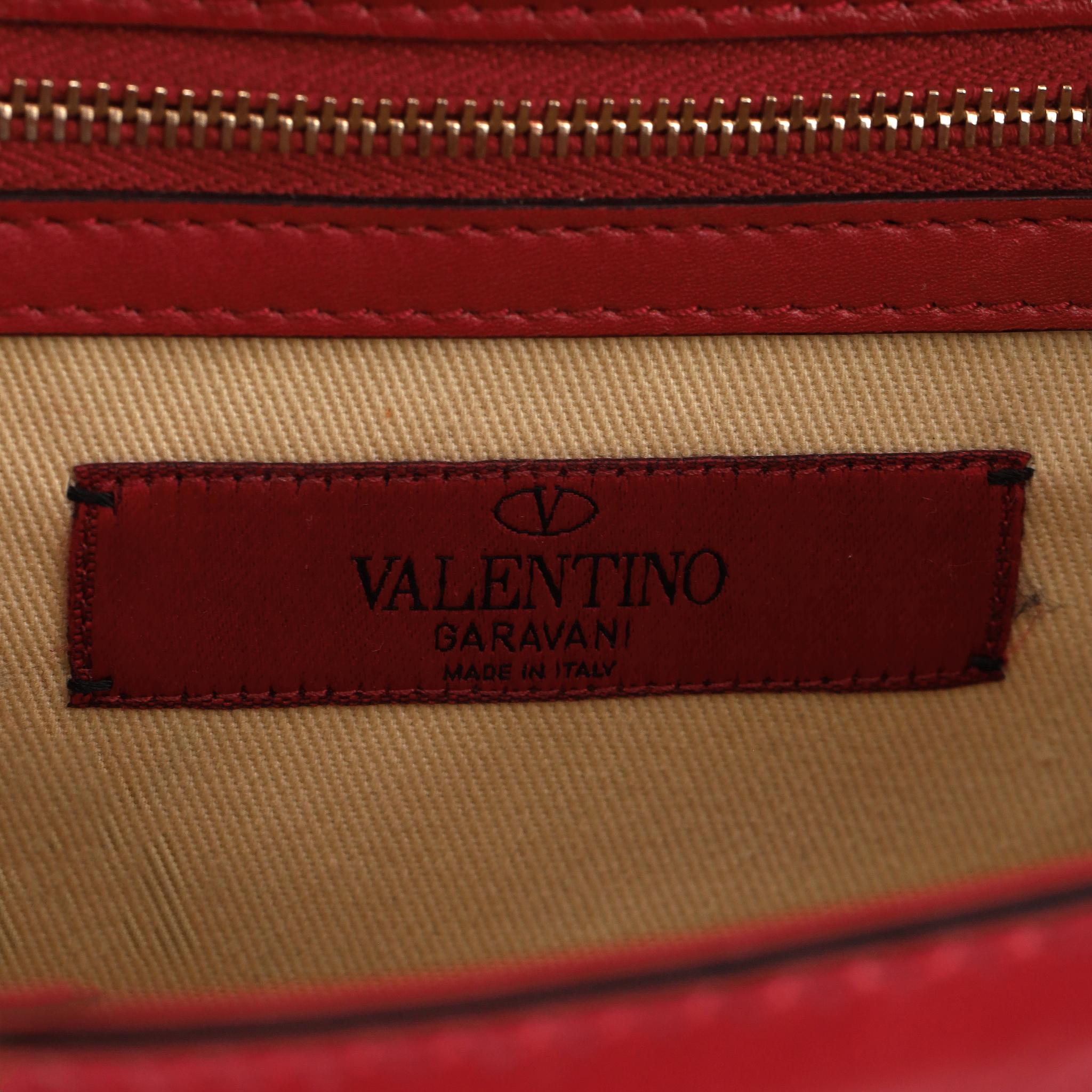 Borsa a tracolla in pelle Glam Lock Rockstud di Valentino in vendita 4