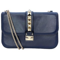 Valentino Glam Lock Rockstud Shoulder Bag