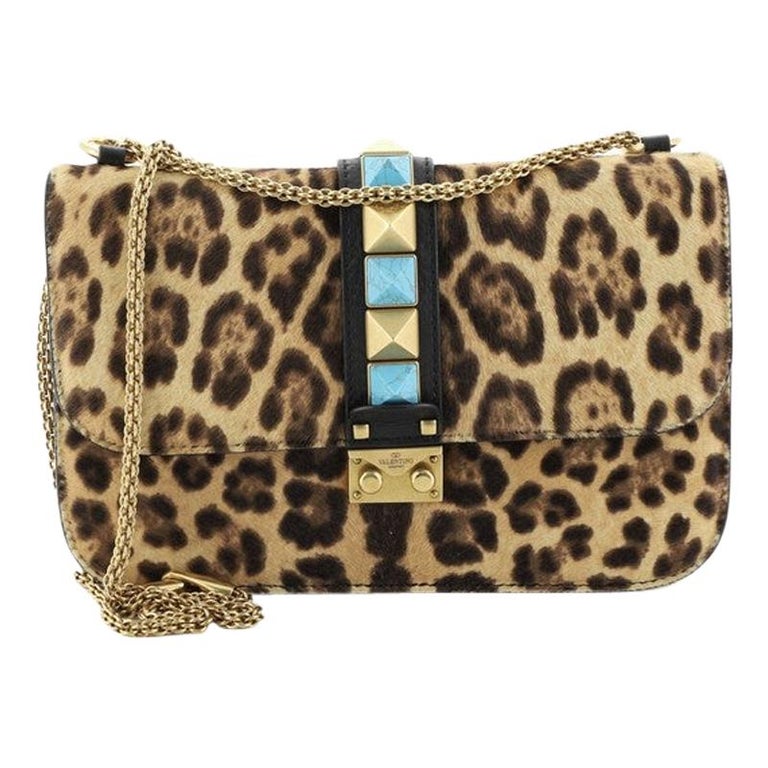 Valentino 'Glam Lock' Leopard Shoulder Bag