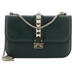 valentino wallet Valentino Glam Lock Shoulder Bag Leather Medium