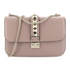 Valentino Glam Lock Shoulder Bag Leather Medium Valentino Glam Lock Shoulder Bag Leather Medium