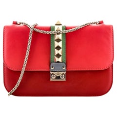 Valentino Glam Lock Shoulder Bag Leather Medium