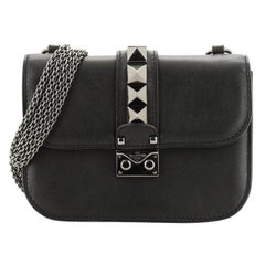 Valentino Glam Lock Shoulder Bag Leather Mini