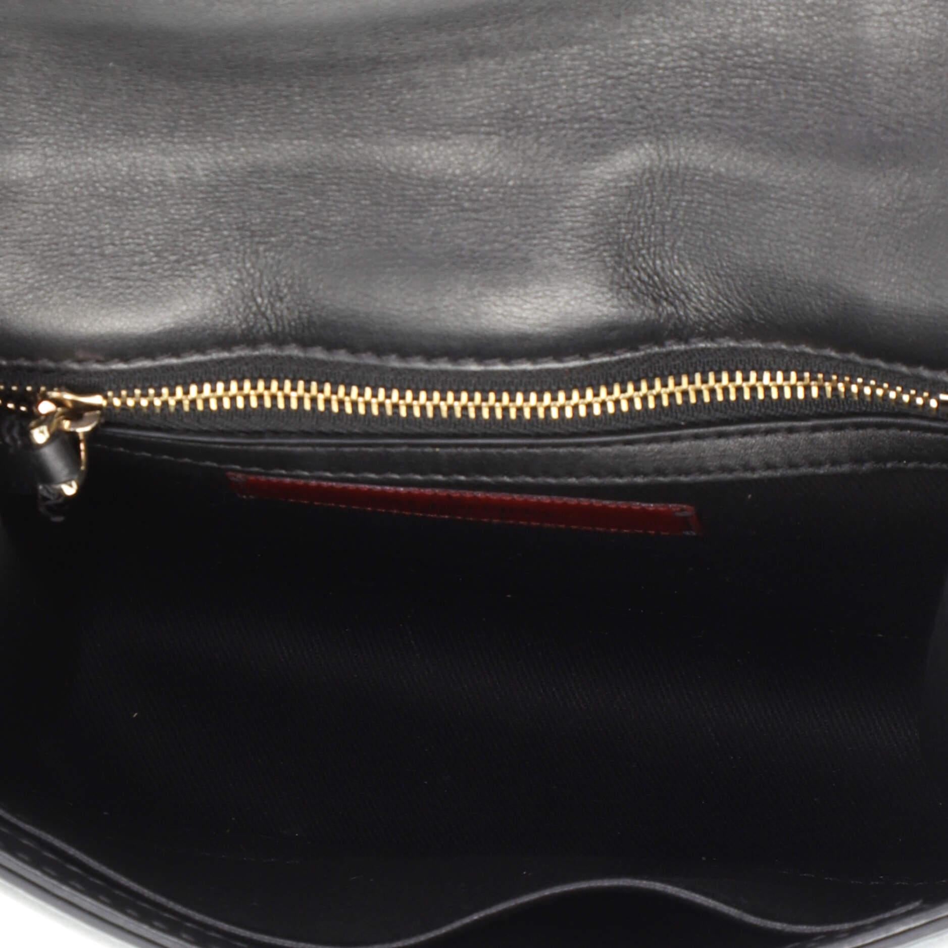 Women's or Men's Valentino Glam Lock Shoulder Bag Leather Small