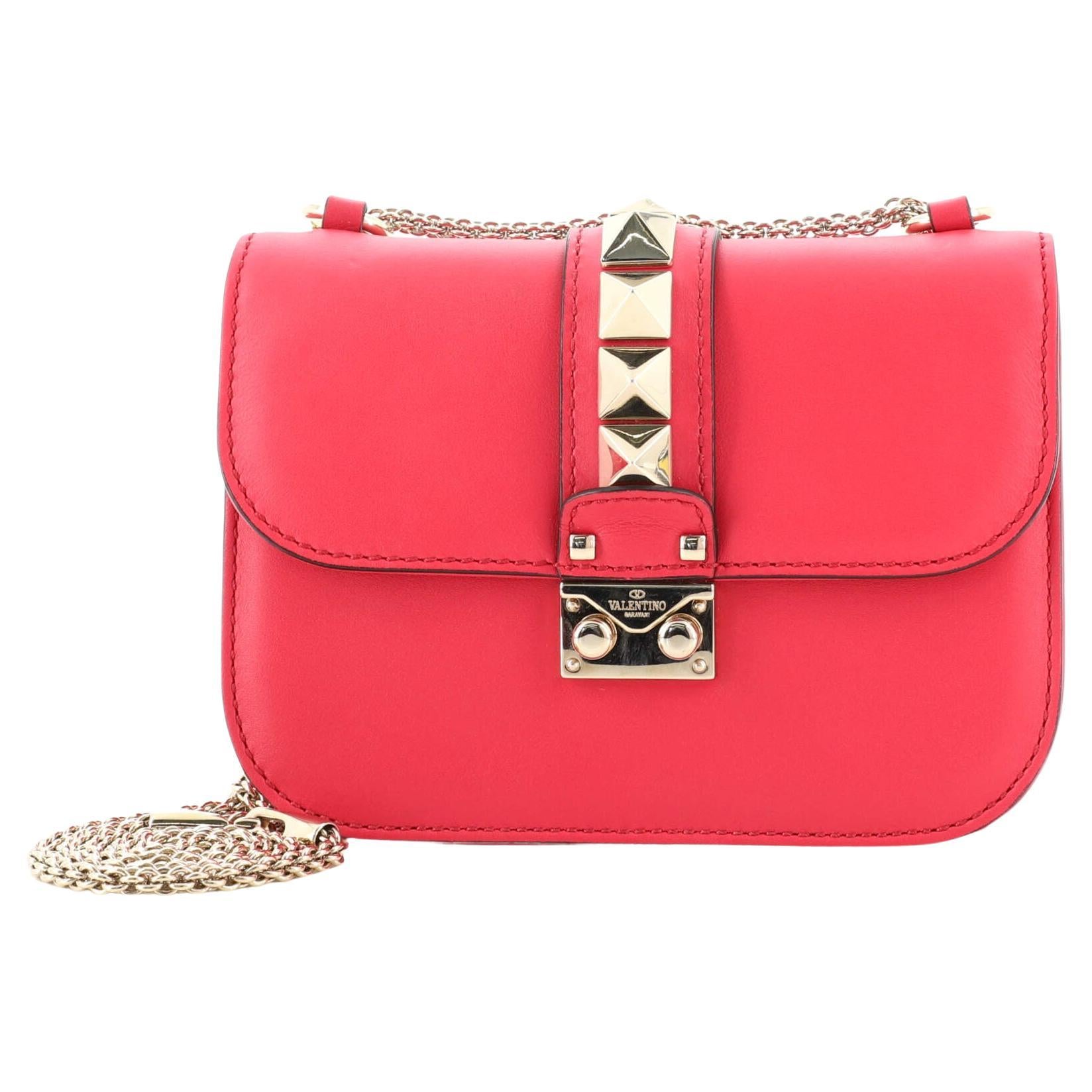 Valentino Glam Lock Shoulder Bag Leather Small at 1stDibs