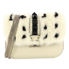 Valentino Glam Lock Shoulder Bag Mink Small