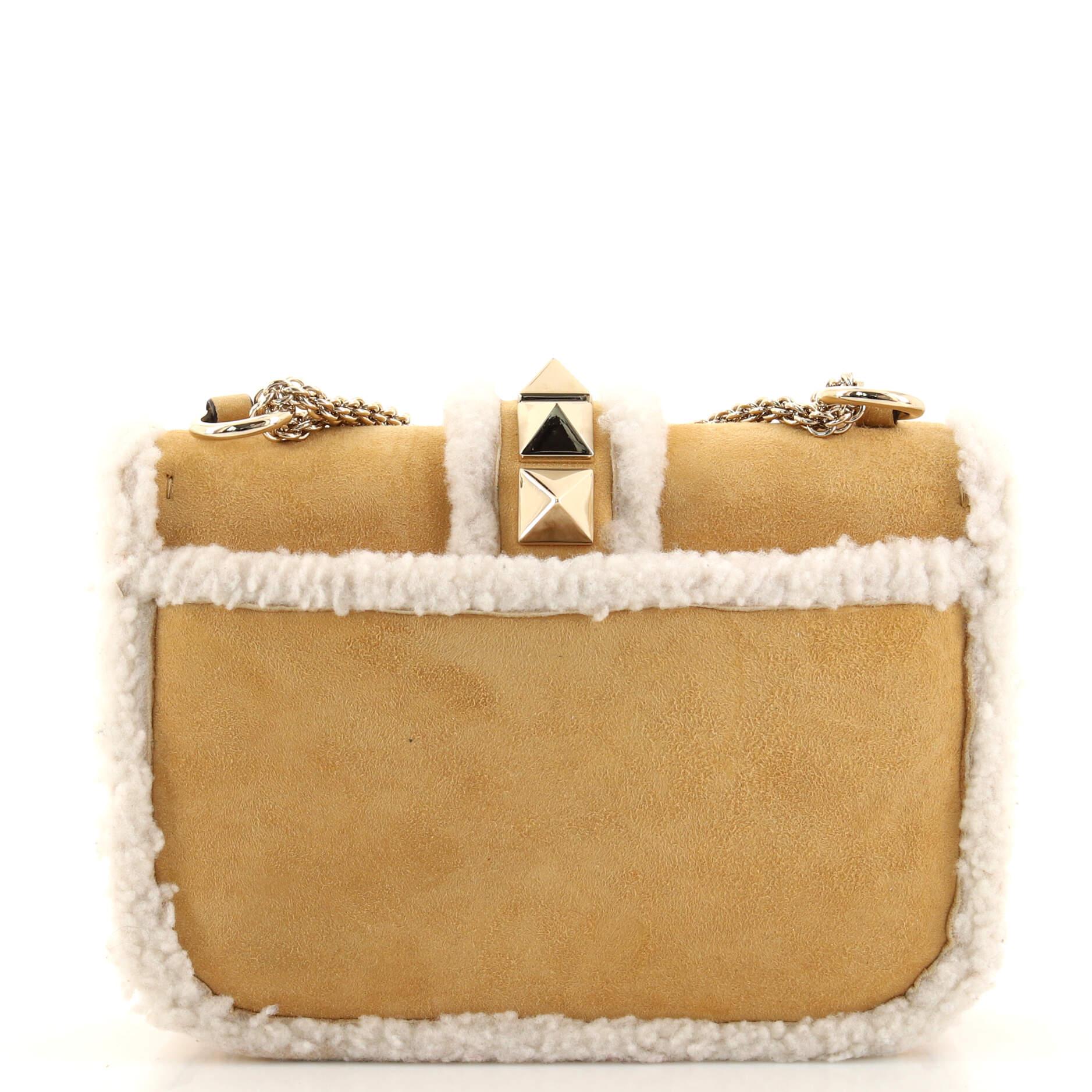 suede and shearling bag