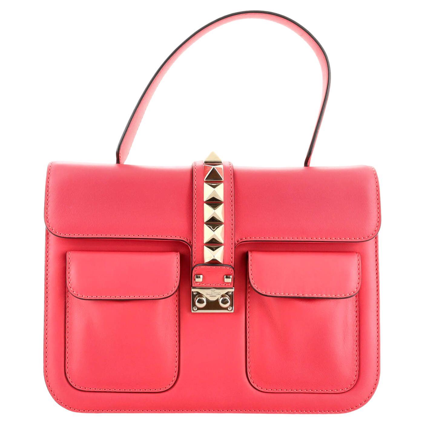 Valentino Glam Lock Shoulder Bag Leather Small at 1stDibs valentino
