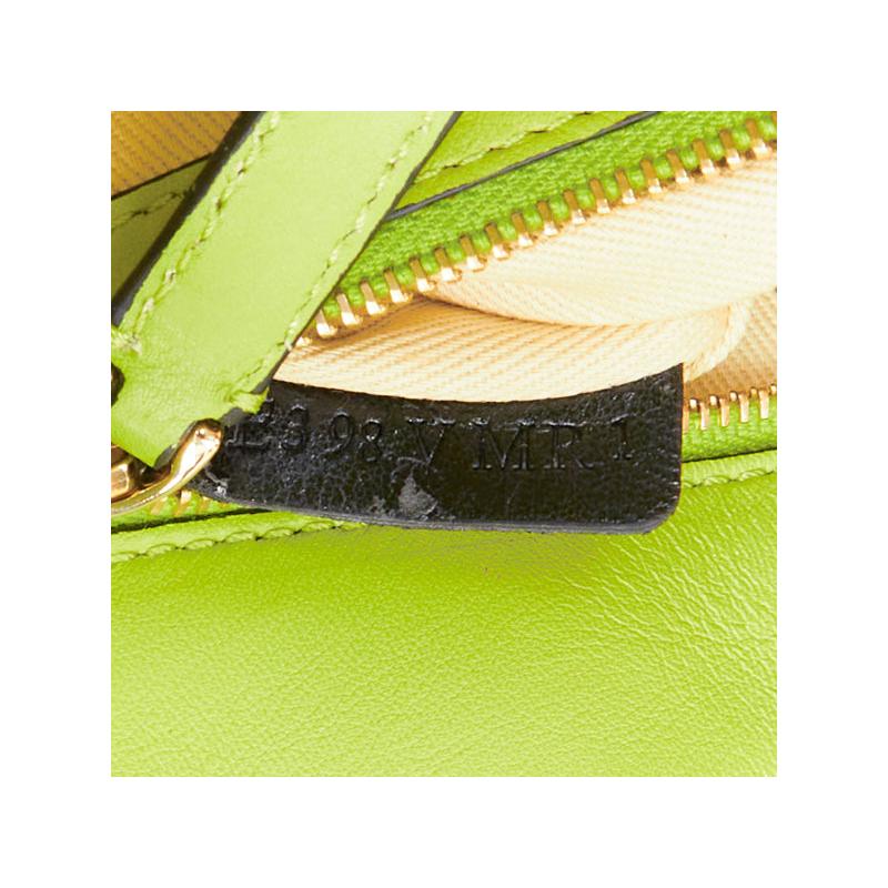 VALENTINO Glam Lock yellow green pink Rockstud leather push lock flap chain bag en vente 8