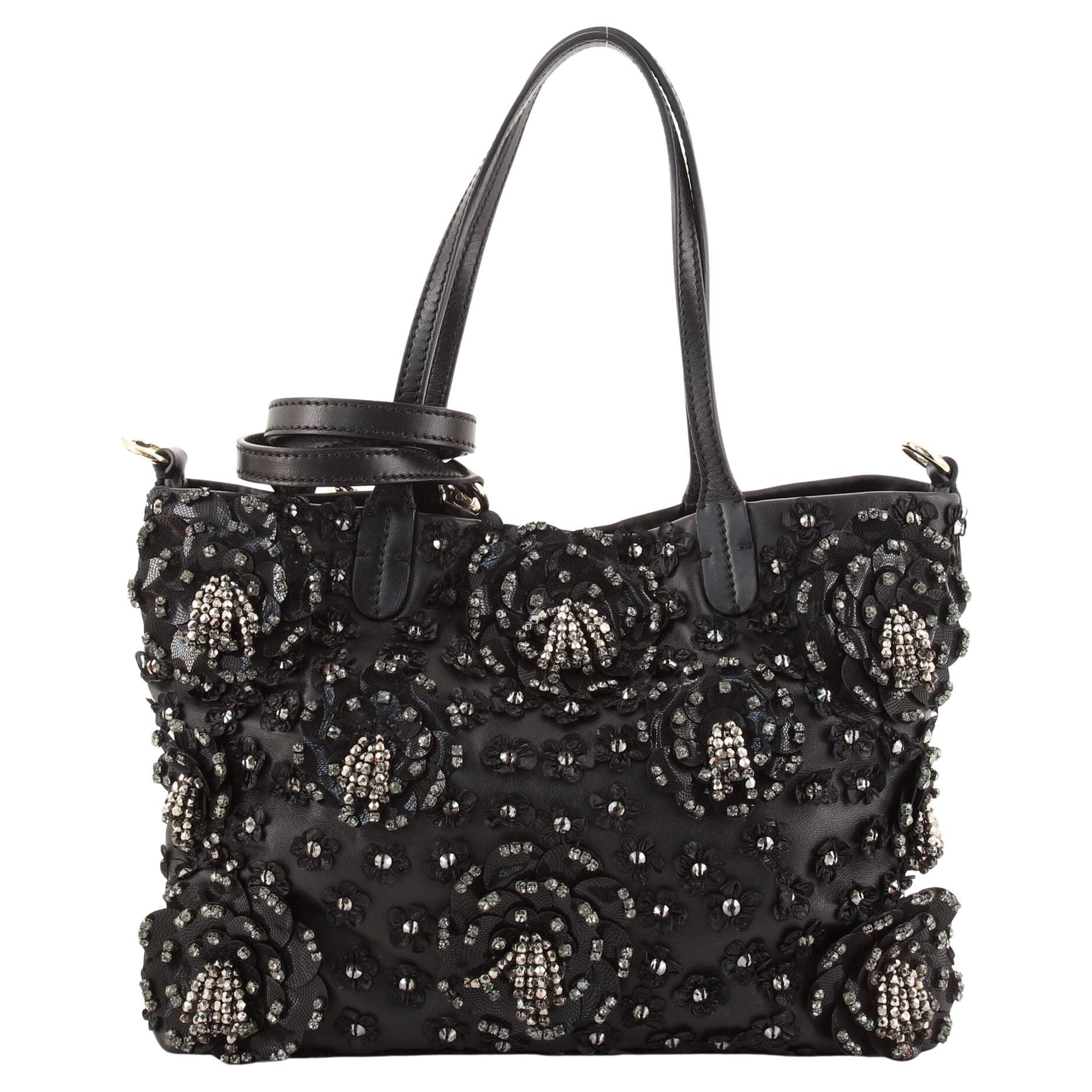 Valentino Tote Bag in Brown Sequins For Sale at 1stDibs brown leather