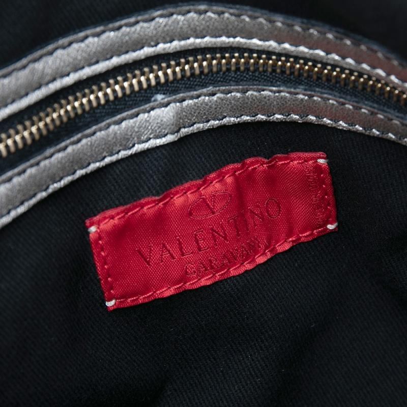 Valentino Gold Leather Braided Handle Satchel 7