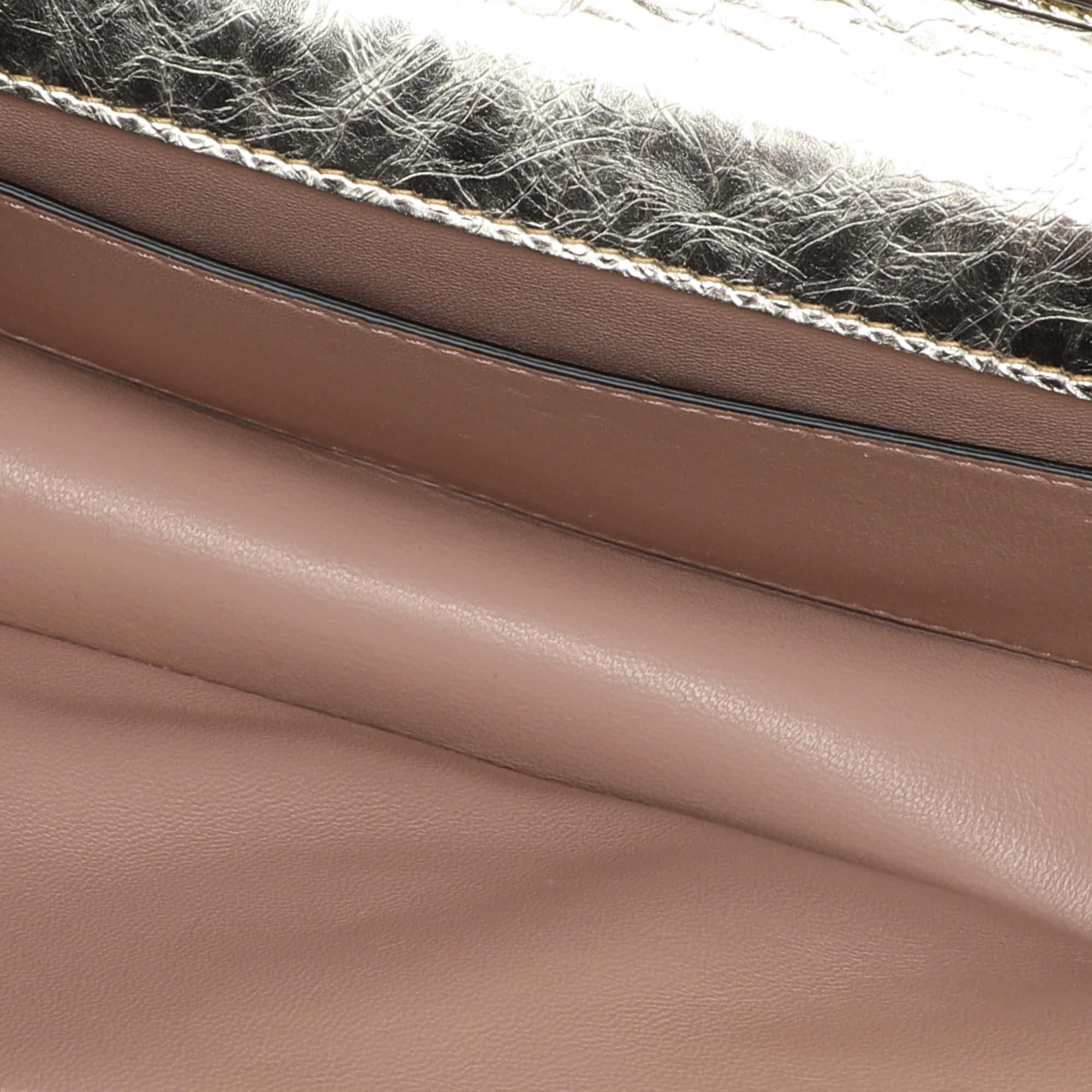 Valentino Gold Leather Loco Shoulder Bag 4