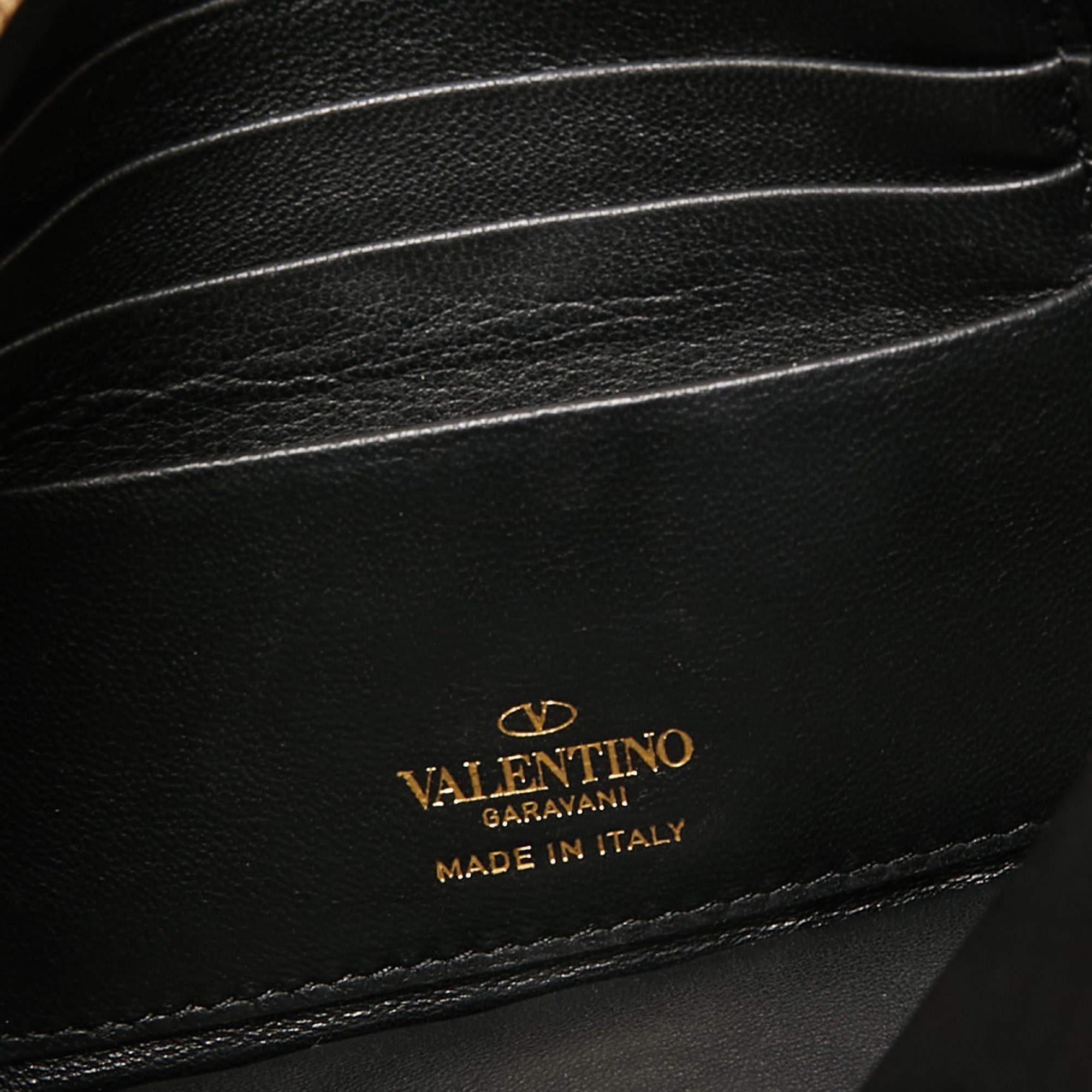 Valentino Gold Leather Rockstud Envelope Wristlet Clutch 3