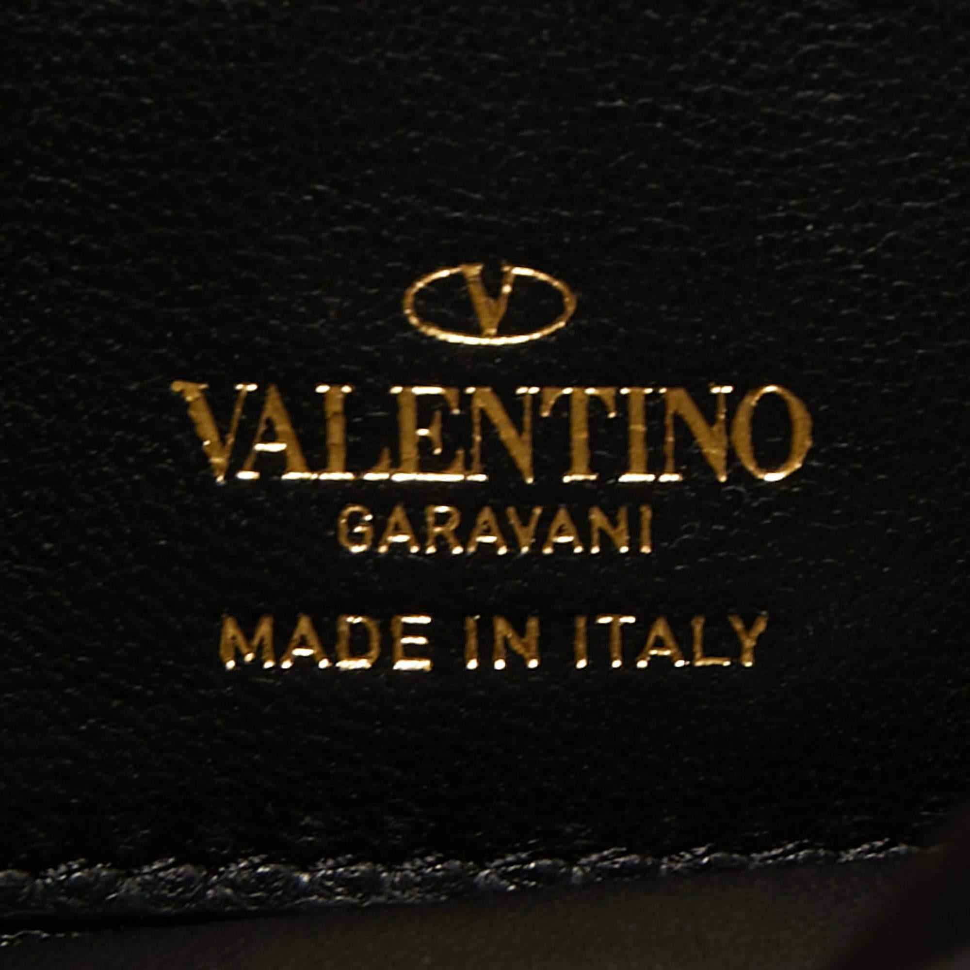 Valentino Gold Leather Rockstud Envelope Wristlet Clutch 4