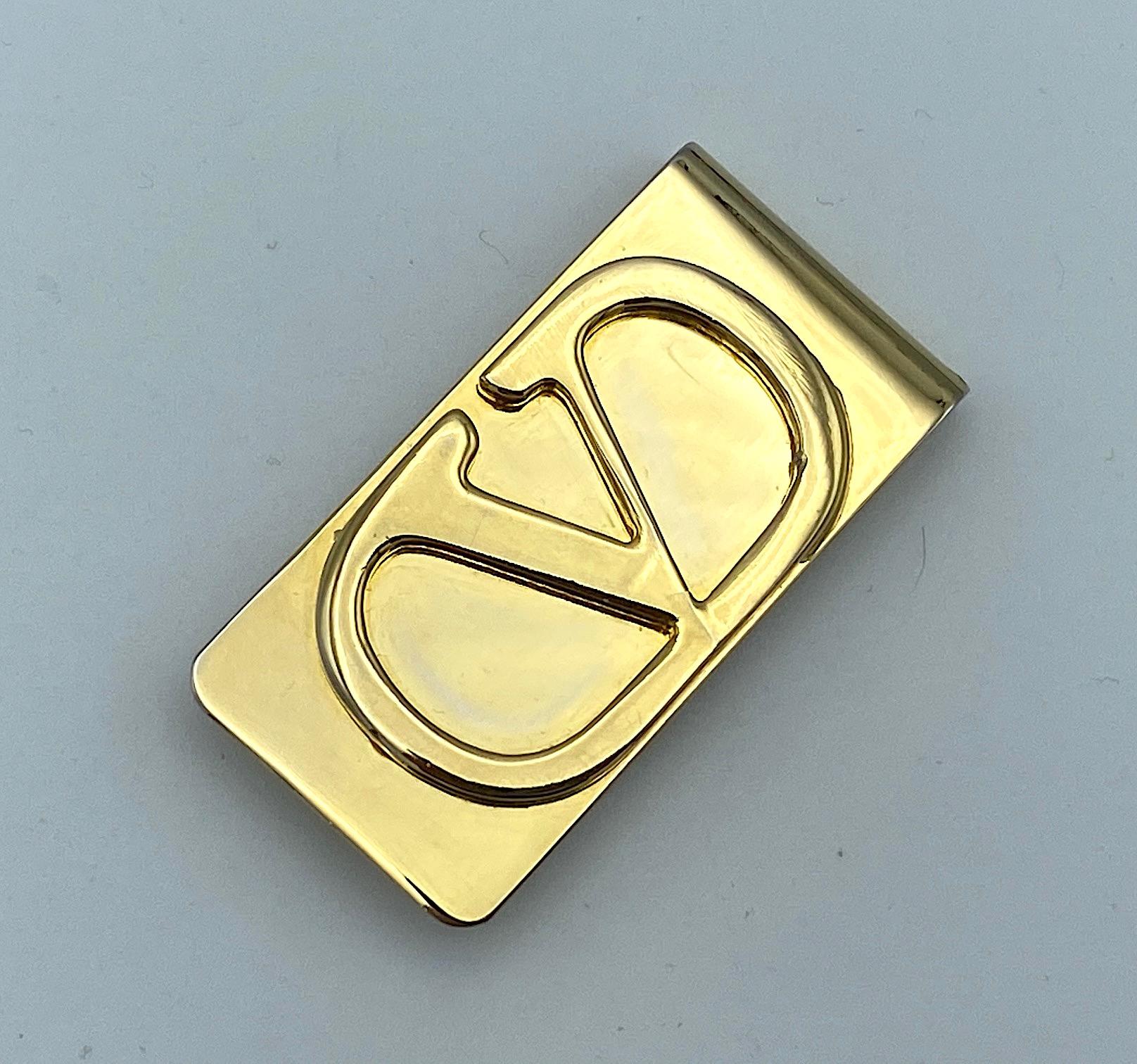 Valentino Gold Money Clip In Good Condition In New York, NY