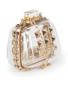 Valentino Gold Rockstud Acrylic Mini Bag
